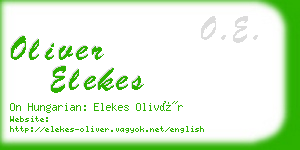 oliver elekes business card